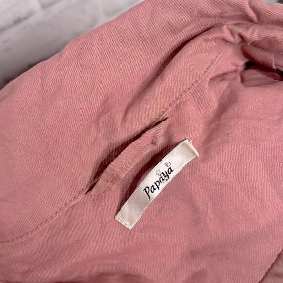 Papaya Pink Zip Up Lightweight Jacket Size Small - Picture 5 of 6